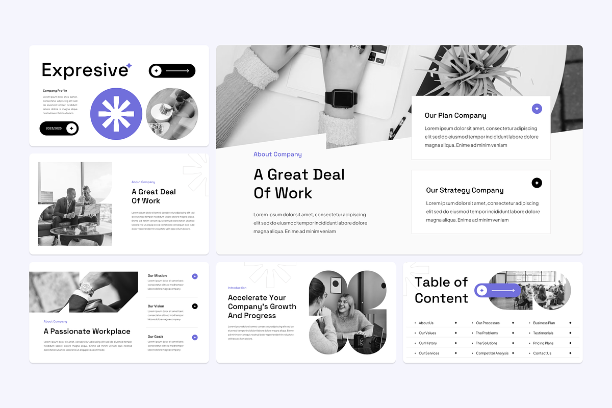 Creative Company Profile PowerPoint, a Presentation Template by YossyOneStd (Photo 3 of 6)