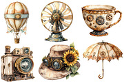 Steampunk Summer Clipart, a Seasonal Illustration by Designworld (Thumbnail 4 of 6)
