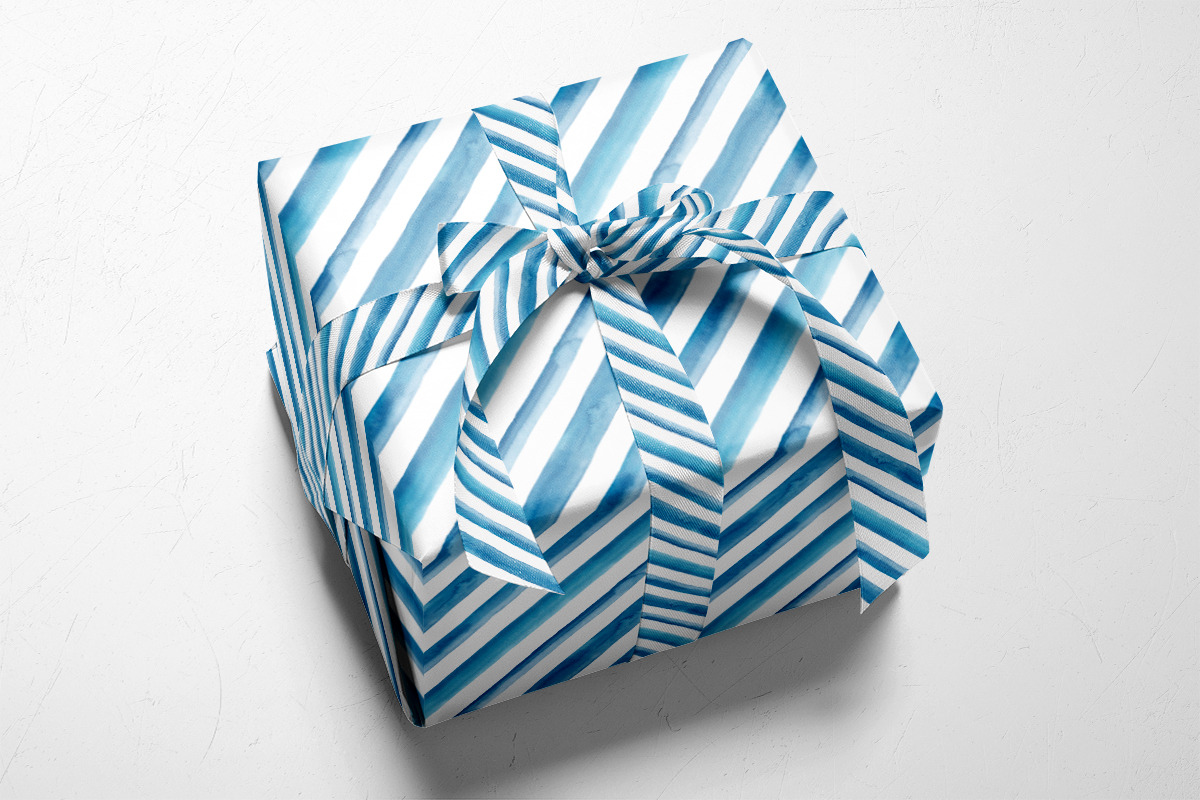 Diagonal stripes in cerulean, a Pattern Graphic by Anya-D (Photo 5 of 5)