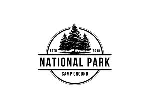 Pine Tree National Park Logo Design, a Branding & Logo Template by AlvinStd