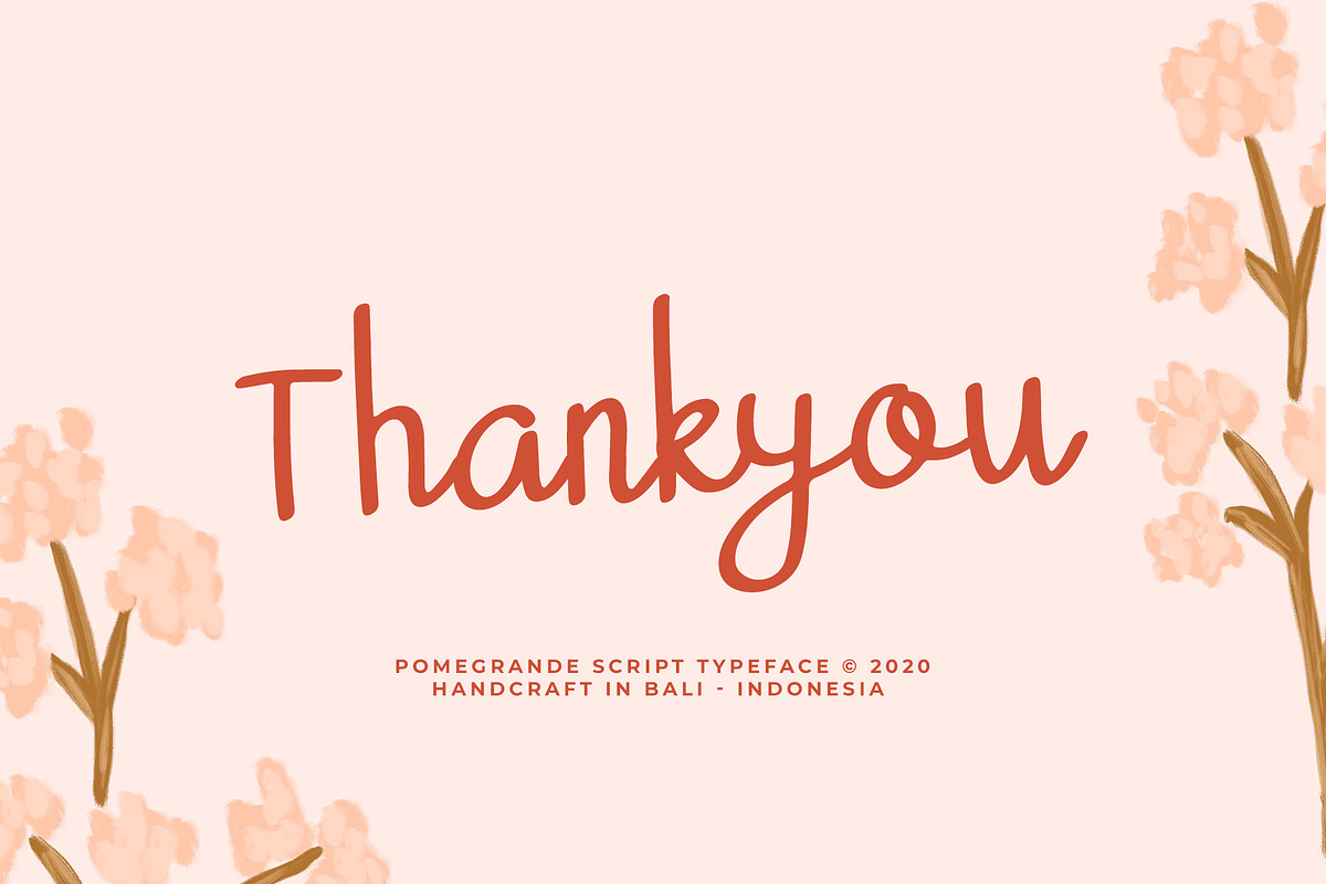 Pomegrande Script Typeface, a Script Font by Dawnside Graphic (Photo 13 of 13)
