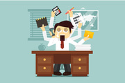 Hard work. Vector illustration, a Work Illustration by Magurok (Thumbnail 1 of 3)