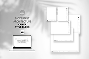 Modernist Architect Title Block, a Presentation Template by yesitisprintable (Thumbnail 1 of 6)