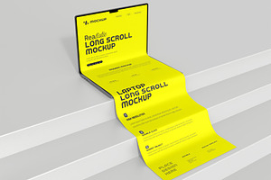 Laptop Website Long Scroll Mockup, a Product Mockup by graphypix