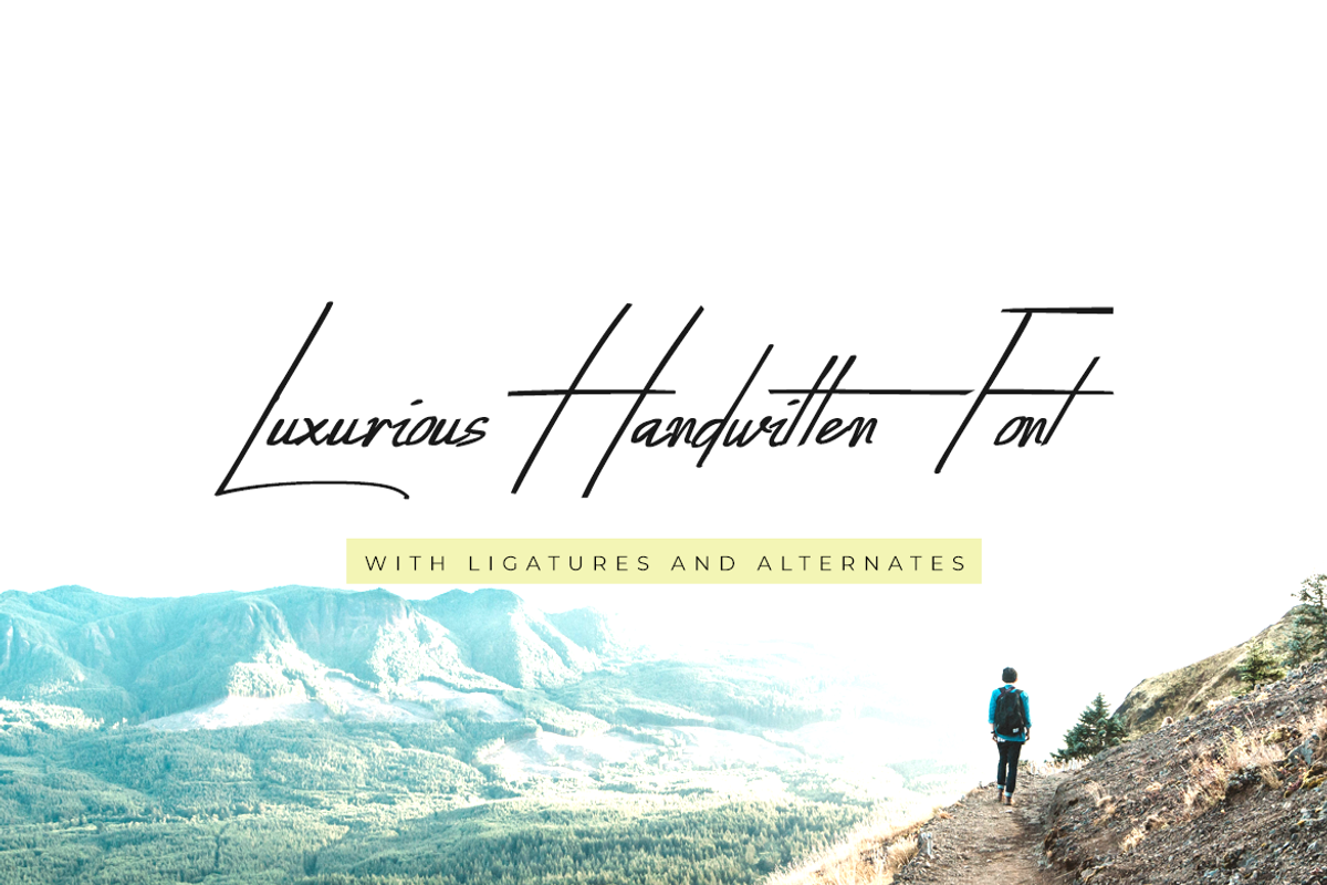 Arcadia-Nova Handwritten Luxury Font preview 2