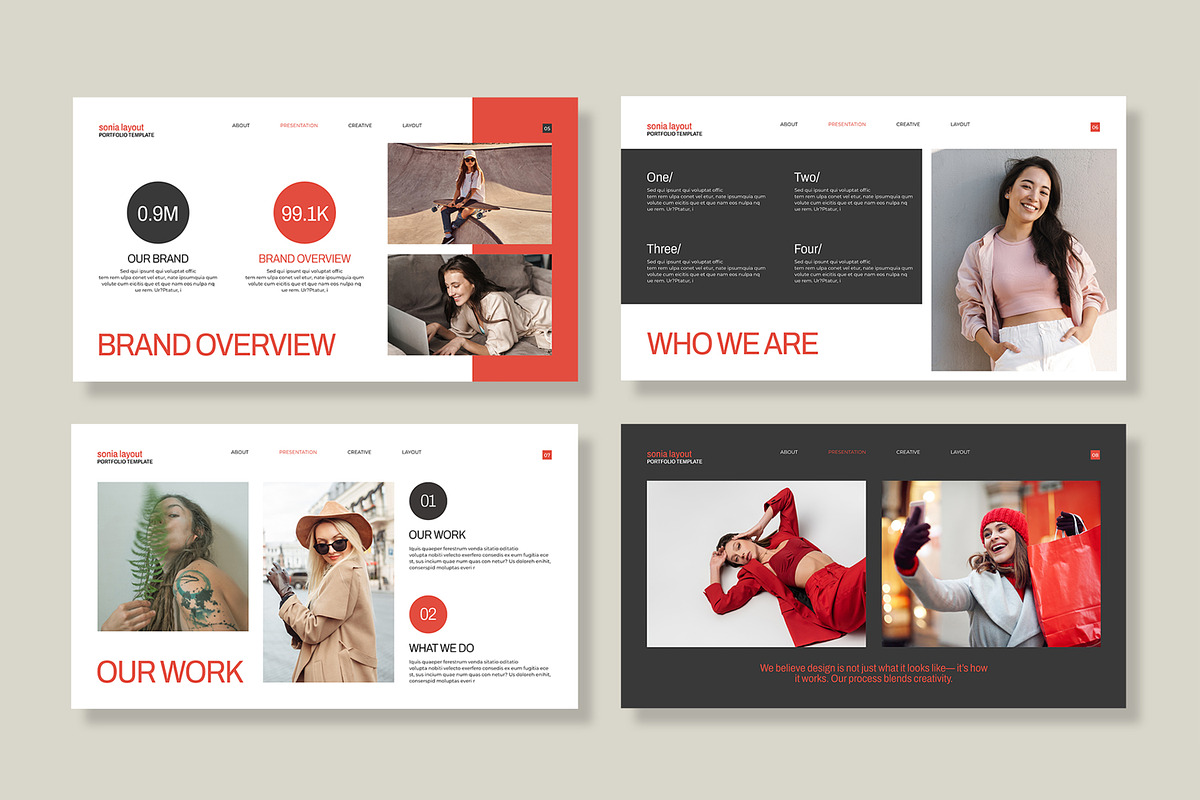 Sonia Portfolio Presentation Design, a Presentation Template by MightyDesign (Photo 3 of 8)