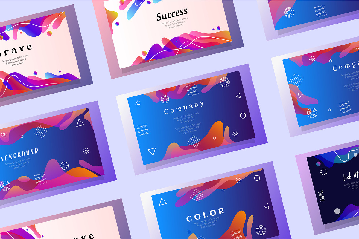 Abstract gradient background 20 set, a Decorative Illustration by foxndeer (Photo 2 of 4)