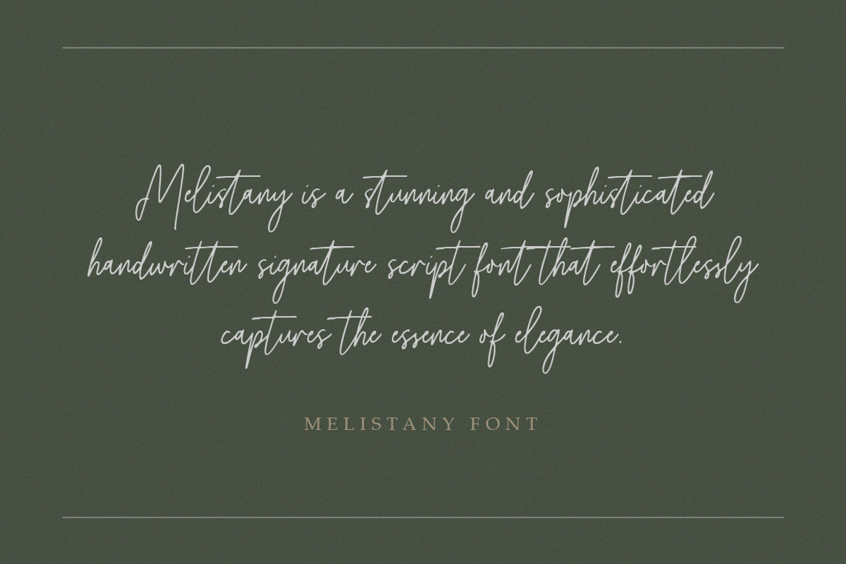 Melistany Handwritten Script, a Script Font by Typebae (Photo 5 of 8)
