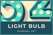 Retro Light Bulb Numerals, an Object Graphic by Ben Buysse (Thumbnail 1 of 5)