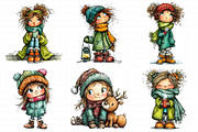 Winter Girl Clipart, an Illustration by Daily.Designs (Thumbnail 5 of 5)