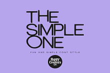 The Simple One Font
