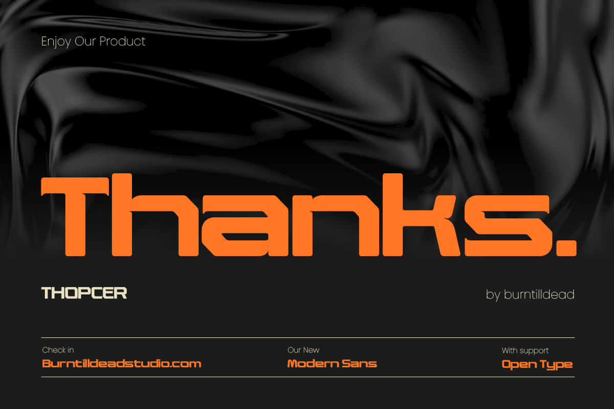 Thopcer, a Sans Serif Font by Burntilldead (Photo 12 of 12)
