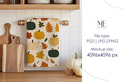 Autumn Waffle Tea Towel PSD Mock-up, a Household Mockup by Mie Mockup Studio (Thumbnail 6 of 6)