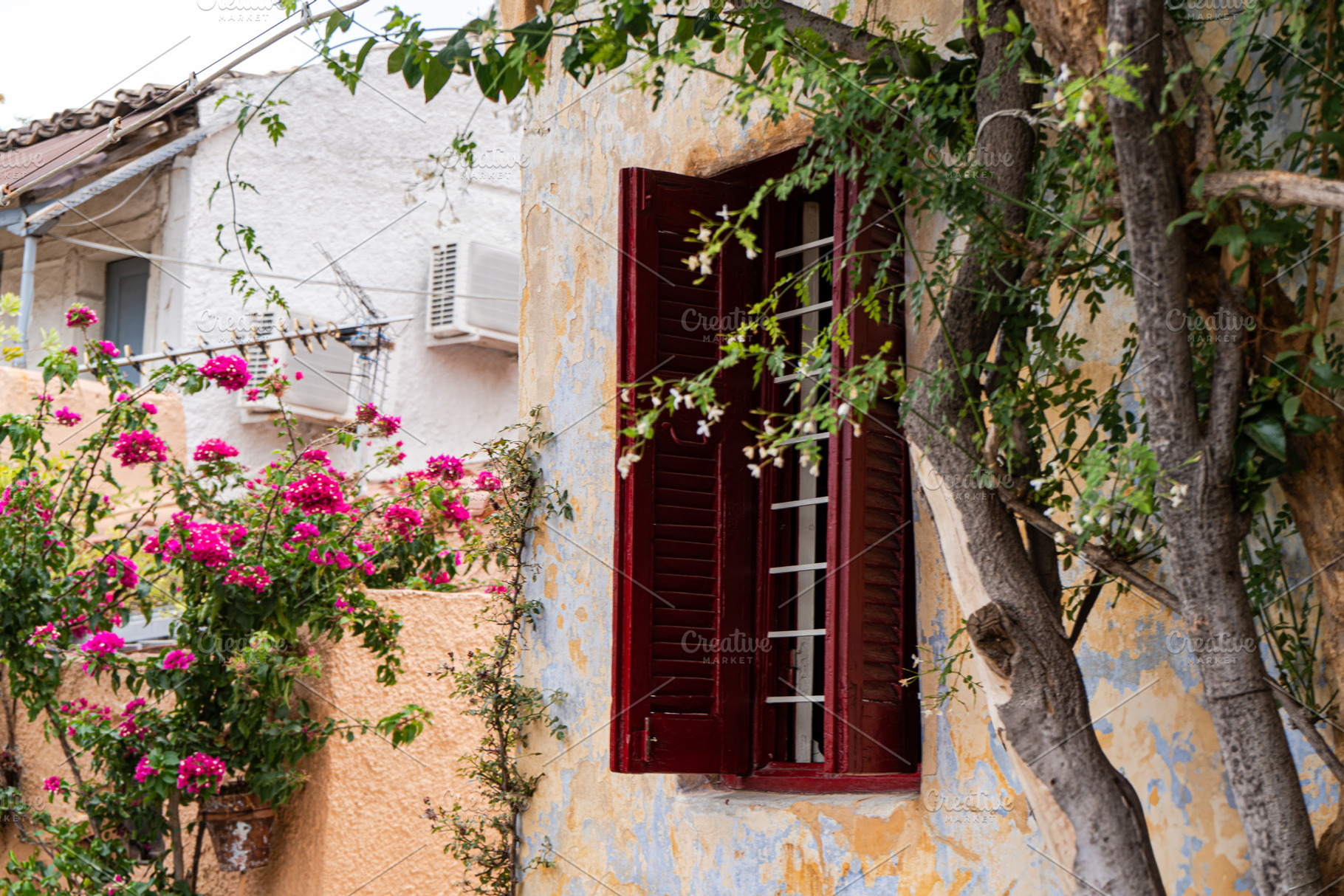 Narrow streets of Anafiotika area in ancient Athens, an Architecture Photo by Anna Bogush