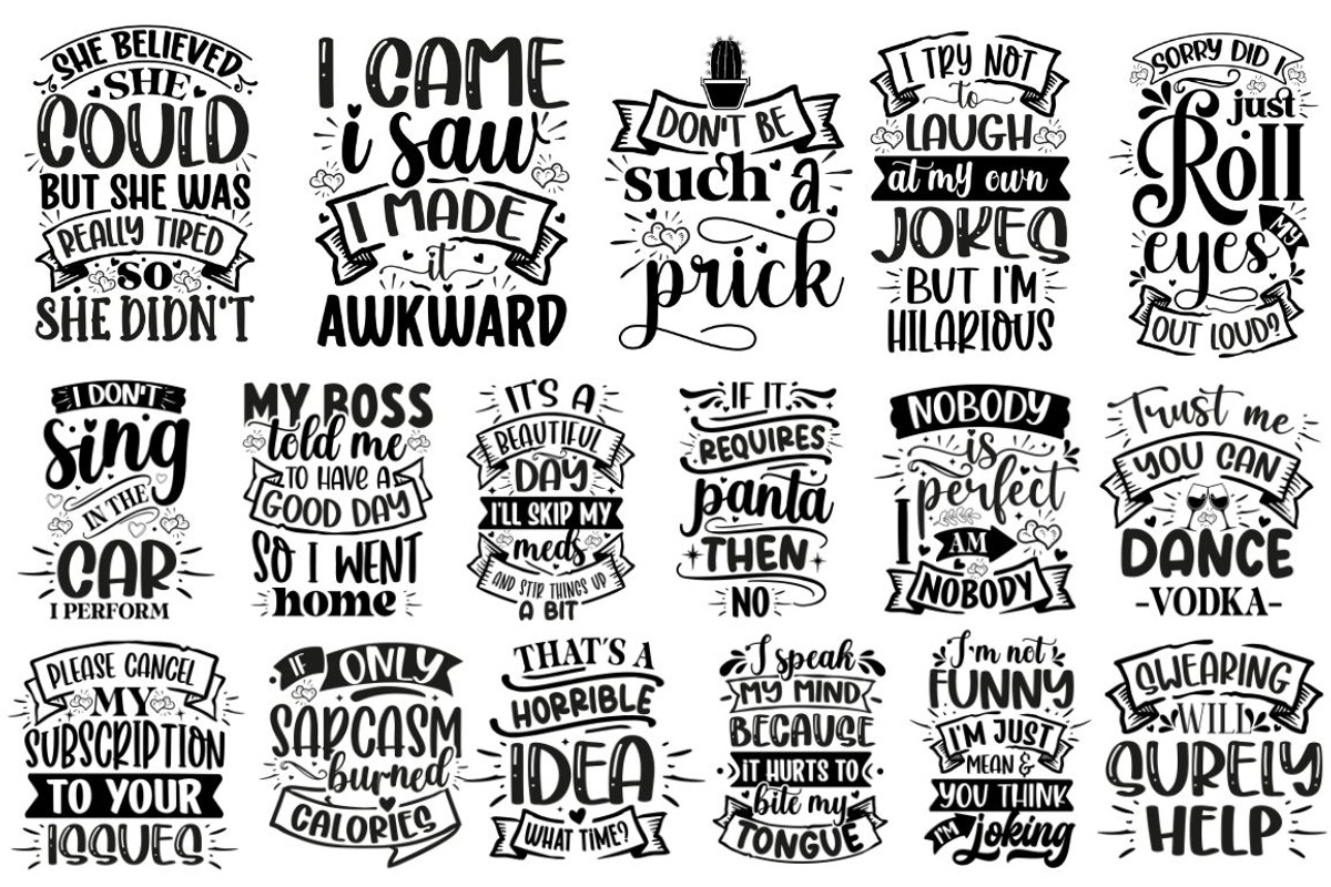 Funny Quotes SVG Bundle