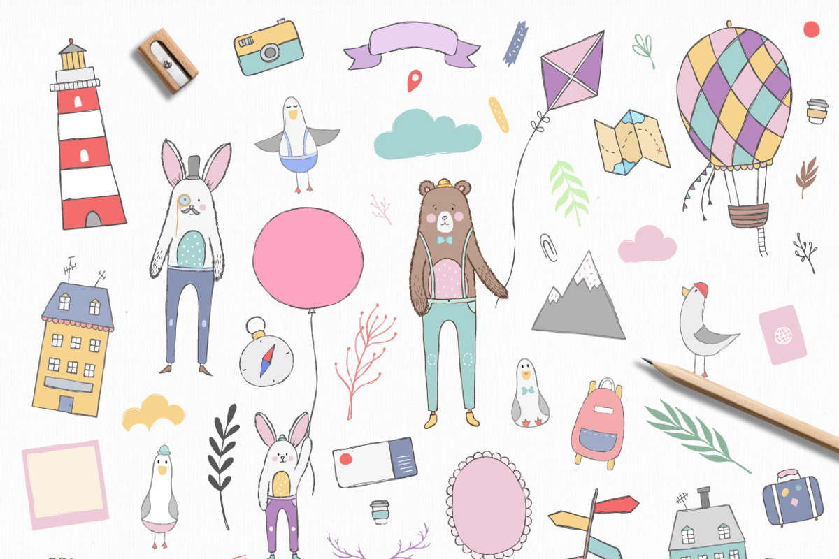 Adventure Collection, an Animal Illustration by Julia Dreams