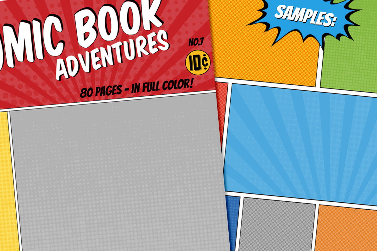 Comic Strip Templates, a Texture Illustration by Studio Kitsch
