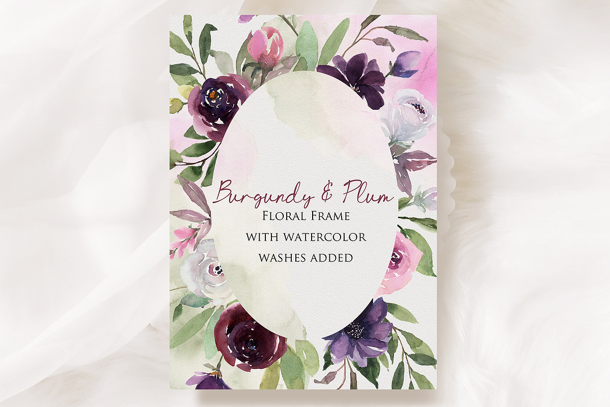 Burgundy & Plum Floral Design Kit, a Texture Illustration by Graphic Blue Bird (Photo 7 of 10)