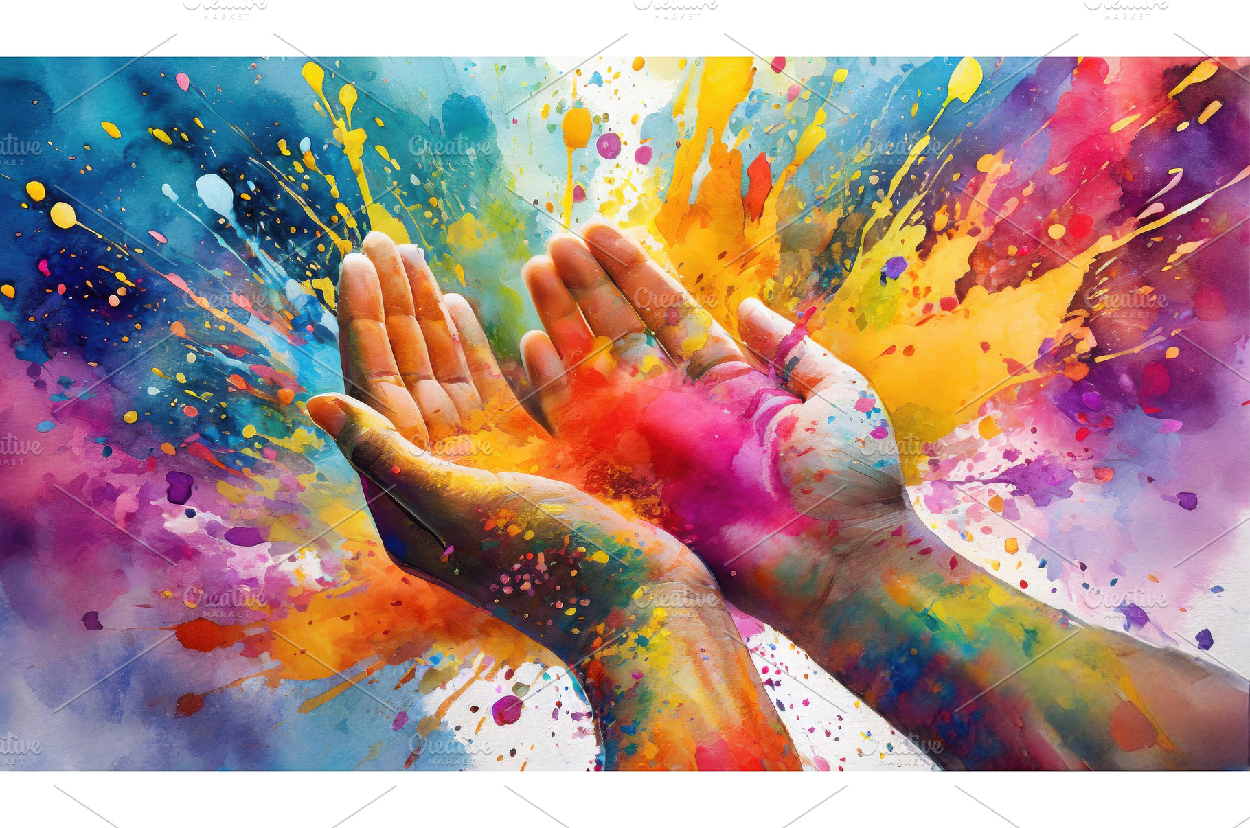Hands covered in vibrant paint, an Arts & Entertainment Photo by Igor Tichonow