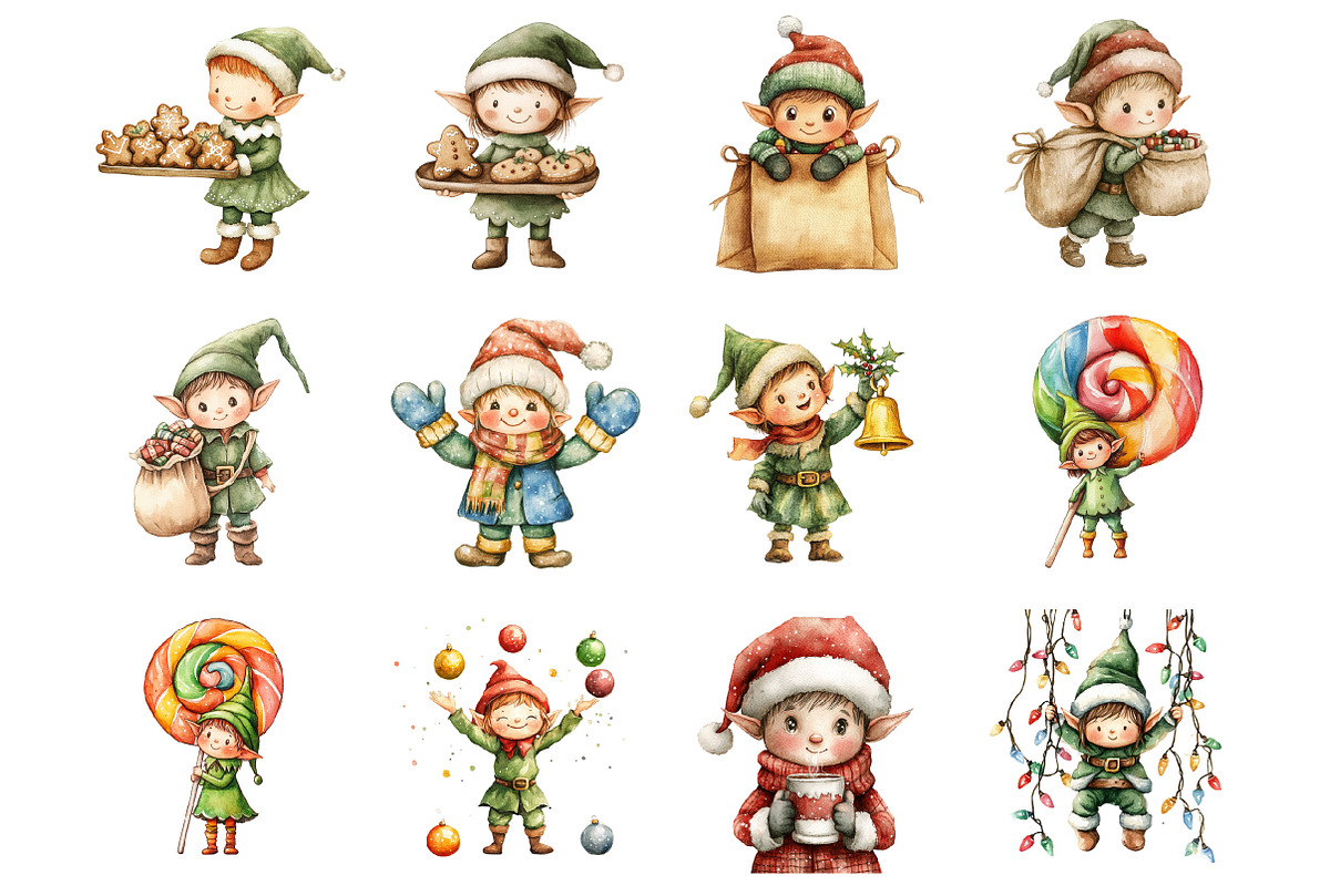 Cute Elves Doodles, an Illustration by Design Market (Photo 3 of 3)