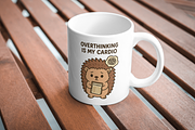 Funny Anxious Hedgehog Sublimation, an Animal Illustration by Smillyy Threads (Thumbnail 3 of 6)