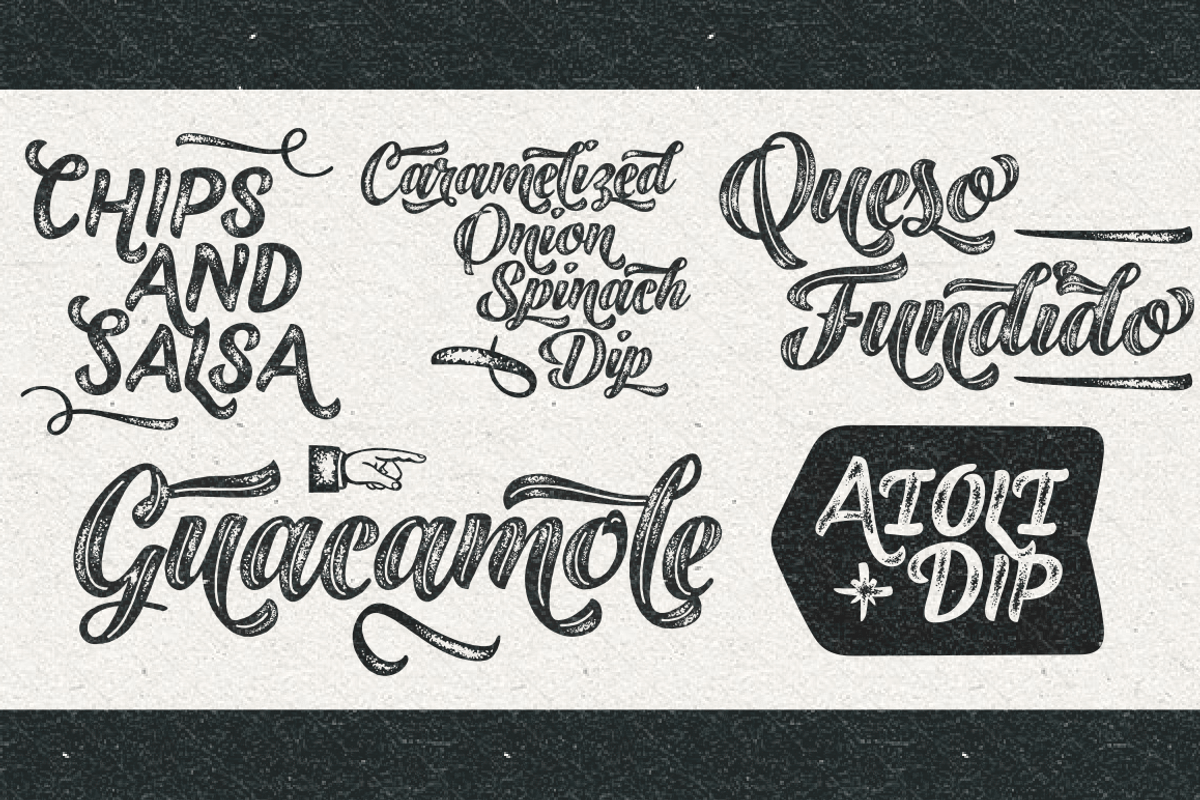 Black Script -12 fonts + extras pack preview 6