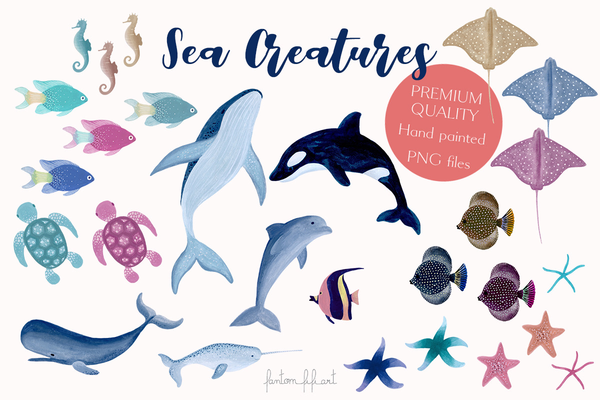 Under the sea big collection, an Animal Illustration by Fantom Fifi Art (Photo 2 of 8)