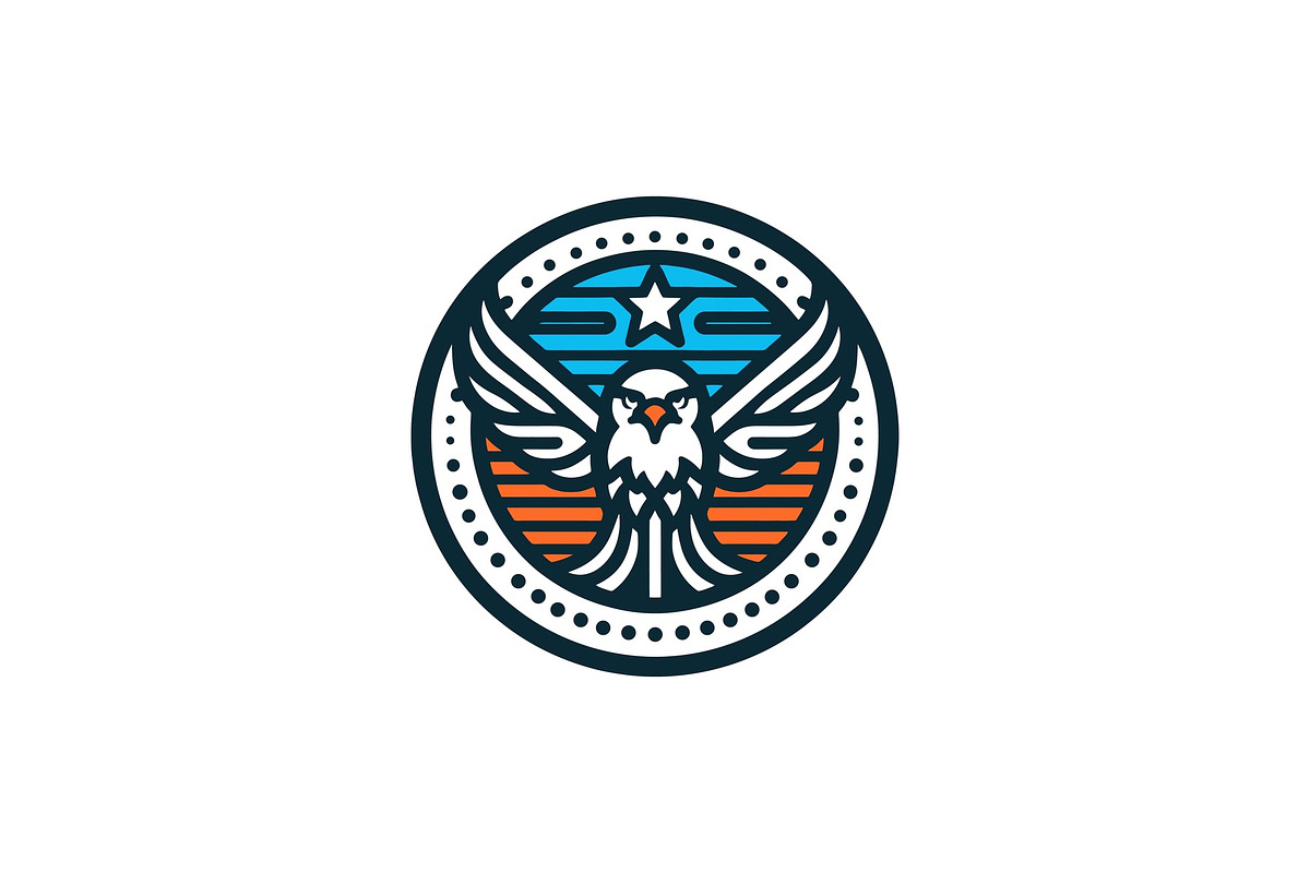 Patriotic Eagle Badge Graphic, a Branding & Logo Template by Vectorium Studio (Photo 1 of 2)
