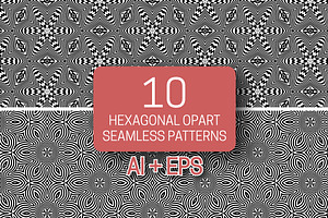 Hexagonal Opart Patterns