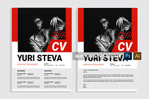 Block Red CV & Resume