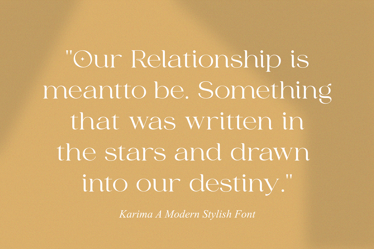 Karima A Modern Stylist Font, a Serif Font by zeenesia (Photo 12 of 20)