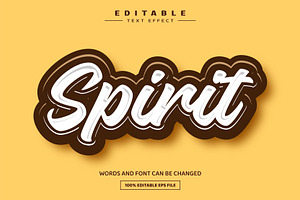 Spirit 3D Editable Text Effect