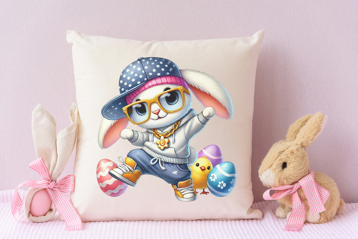 Hip hop bunny Easter day sublimation, an Illustration by RobertsArt (Photo 3 of 7)
