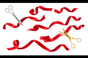 Grand opening ceremony red ribbons, an Object Illustration by Vector Tradition (Thumbnail 2 of 3)
