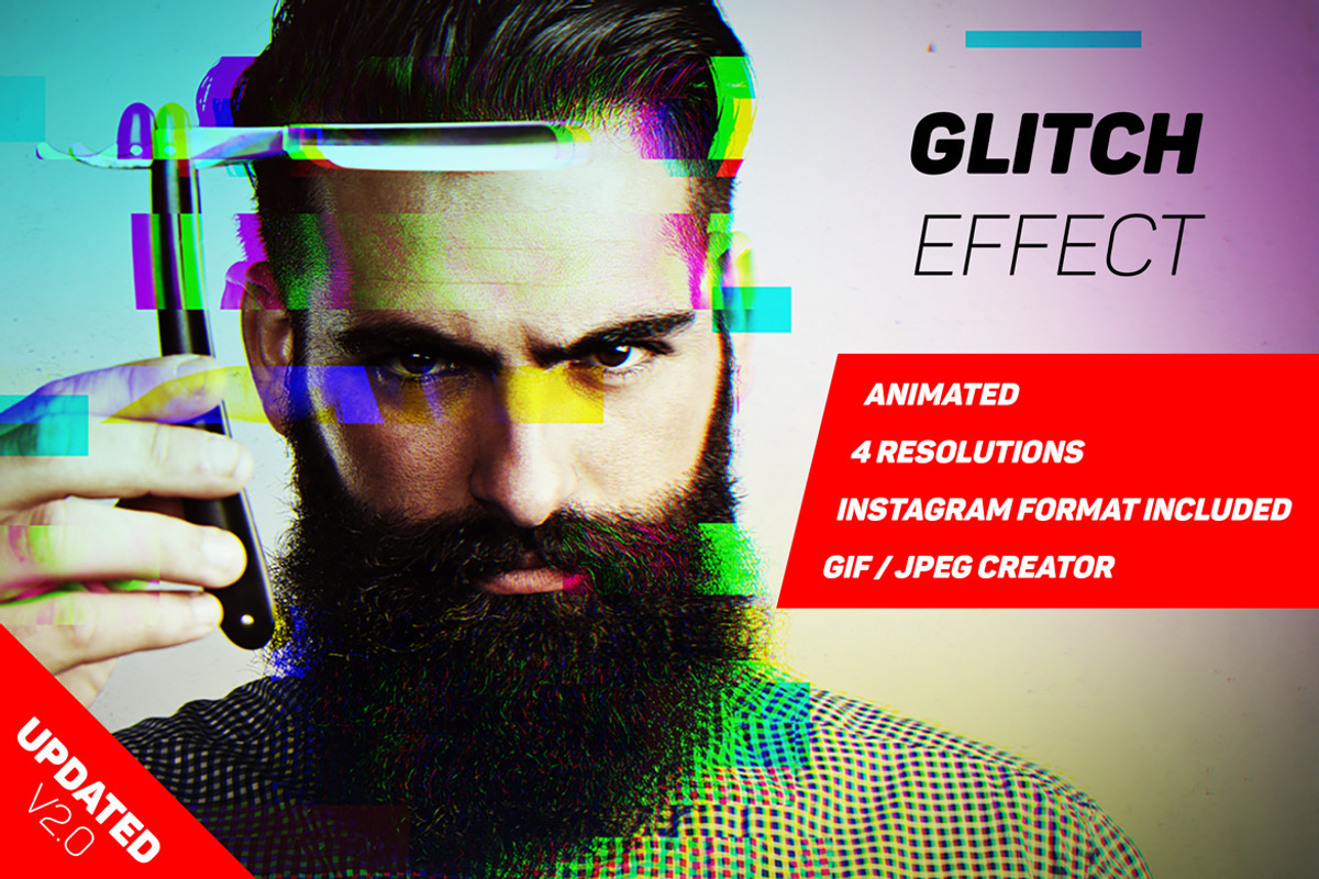 Glitch effect with GIF animation, an Action Add-On by Kahuna Design (Photo 1 of 6)
