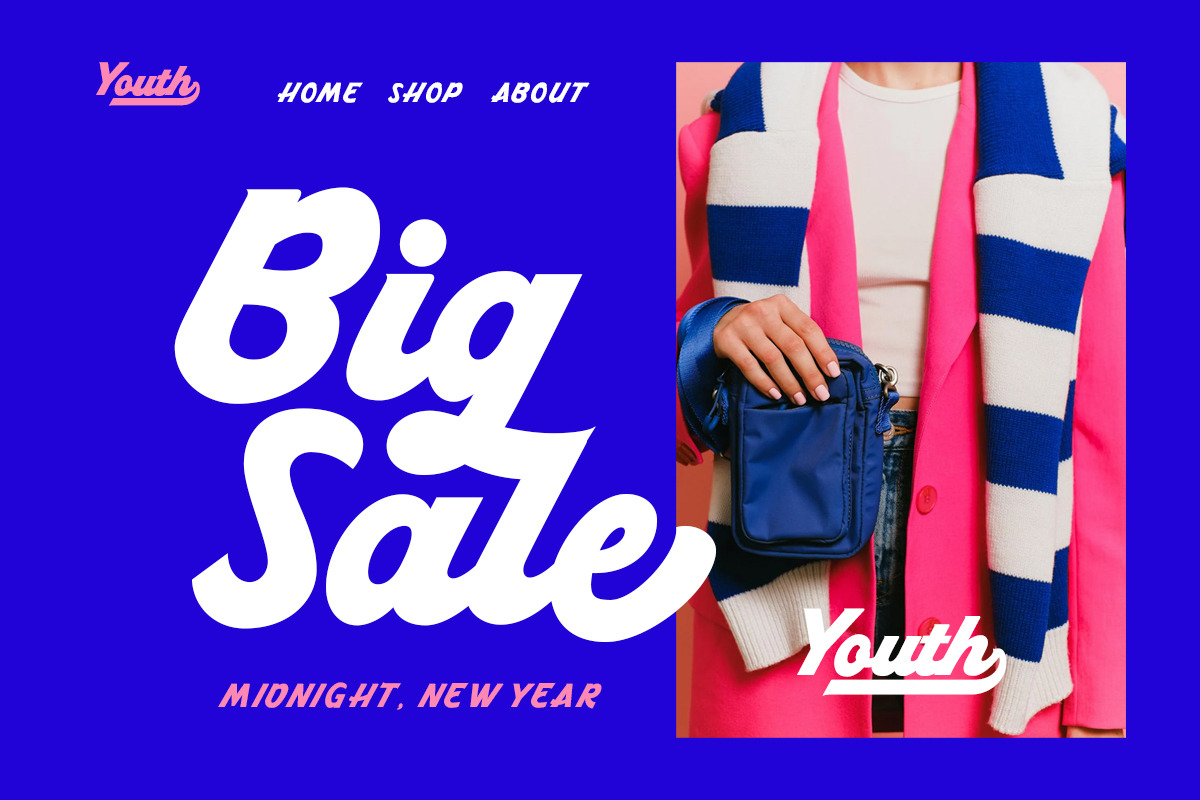 Mokita Retro Bold Script, a Script Font by Letterhend Studio (Photo 4 of 9)