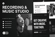 Recording & Music Studio Elementor, a WordPress Template by SLAB! Design (Thumbnail 1 of 5)