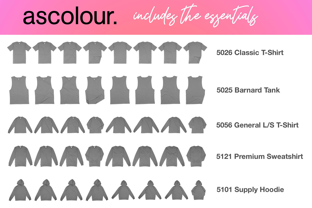 AS Colour Essential Mockups, a Hoody Mockup by Pixel Sauce™ (Photo 2 of 6)