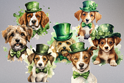St. Patrick's Cute Dog Cliparts, an Animal Illustration by Mash Mash Stickers (Thumbnail 9 of 9)