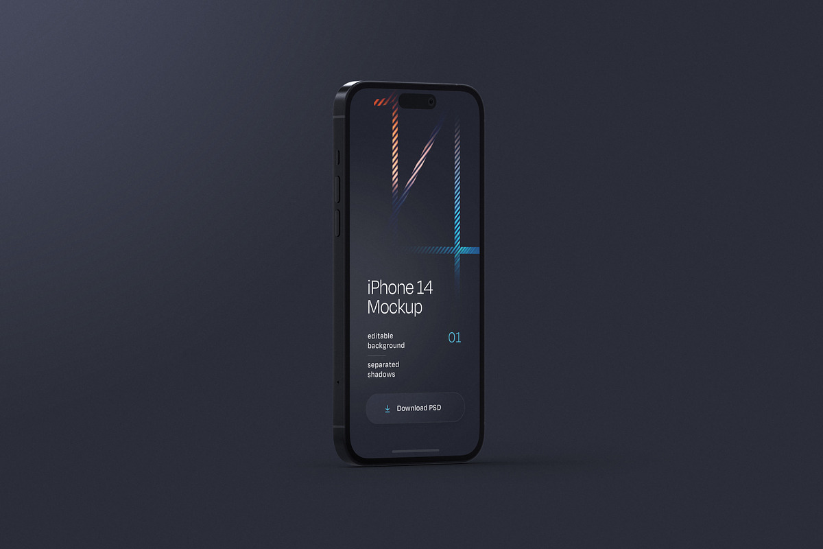 Dark iPhone 14 Pro Mockup Set, an iPhone Mockup by Deeplab (Photo 9 of 15)