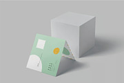 Square Bi Fold Post Card Mockups, an Advertising Mockup by megostudi0 (Thumbnail 6 of 7)