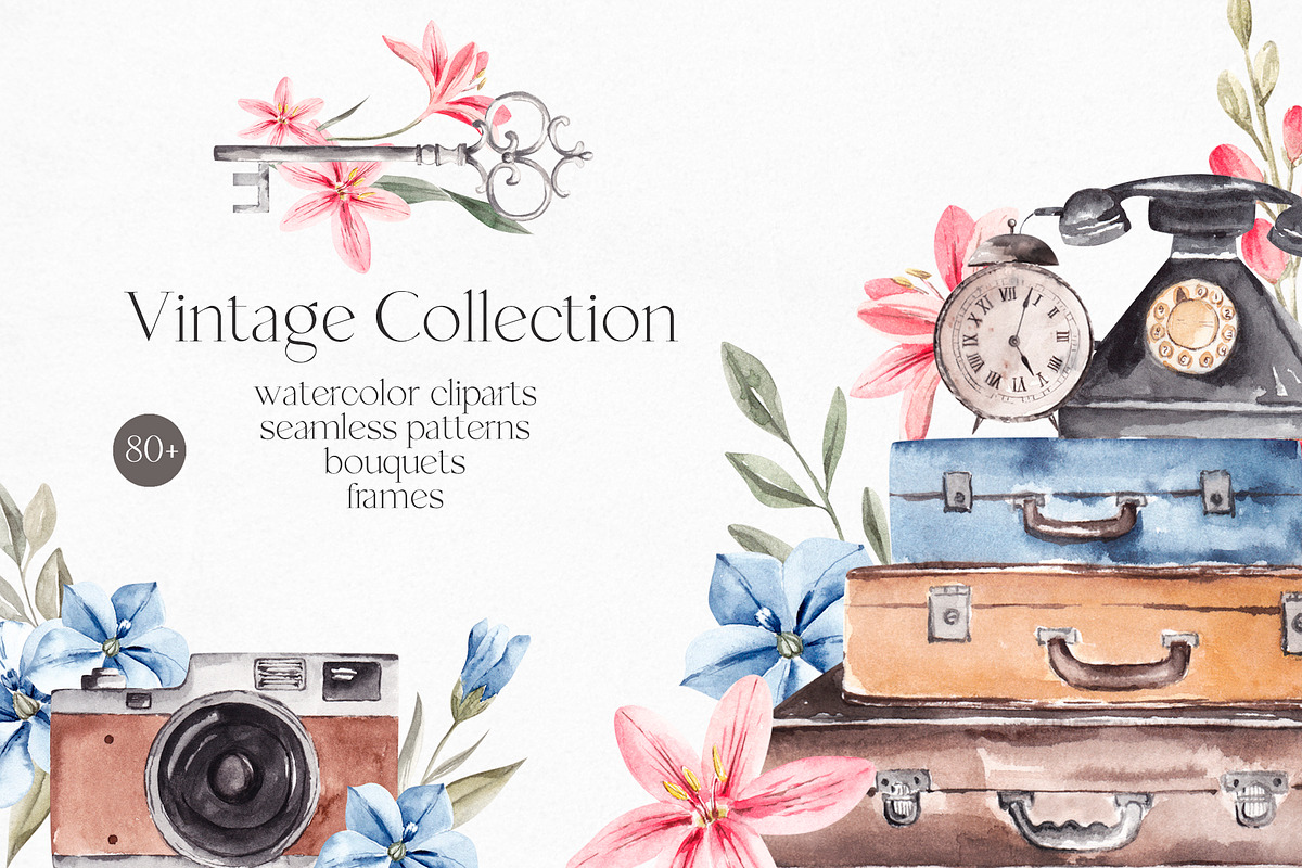 Vintage Collection Cliparts, a Graphic by YuliyaArtGarden (Photo 1 of 17)