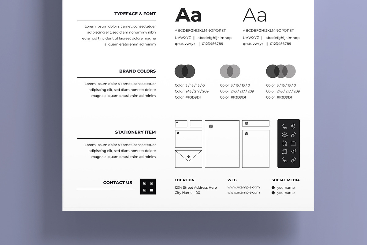 Brand Guidelines Poster Layout, a Poster Template by MightyDesign (Photo 3 of 8)