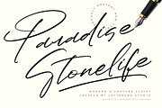 Paradise Stonelife Modern Signature, a Script Font by Letterena Studios Script (Thumbnail 1 of 15)