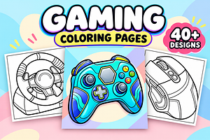 Gaming Coloring Pages #2, a Technology Illustration by Inkivelle Studio