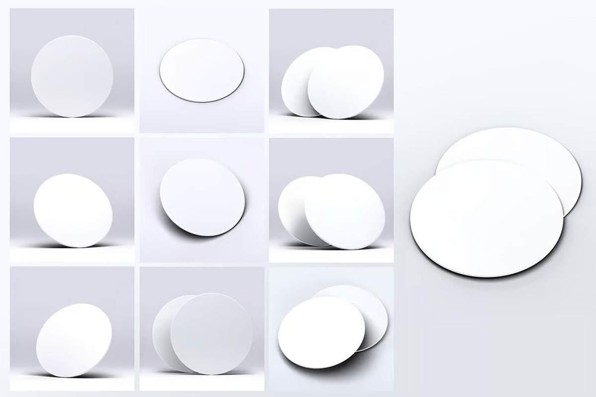 Paper Coaster Mockup, an Advertising Mockup by Hubzway (Photo 9 of 9)