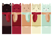5 Cute Cats Printable Bookmarks, a Stationery Template by land art (Thumbnail 6 of 7)