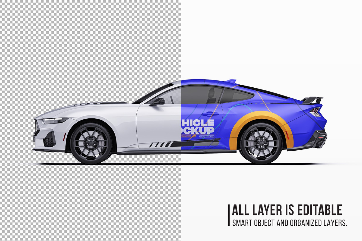 2026 Muscle Performance Coupe Set, an Advertising Mockup by Halal Graphic Studio (Photo 5 of 12)