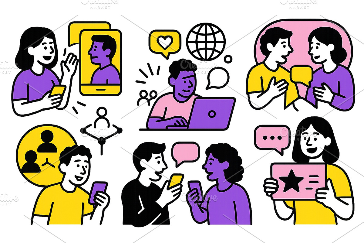 Engaging digital communication and, a Technology Illustration by ZinetroN