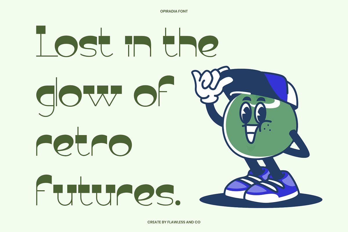 Opiradia - Retro Sans Serif Font, a Sans Serif Font by Flawless And Co (Photo 5 of 10)